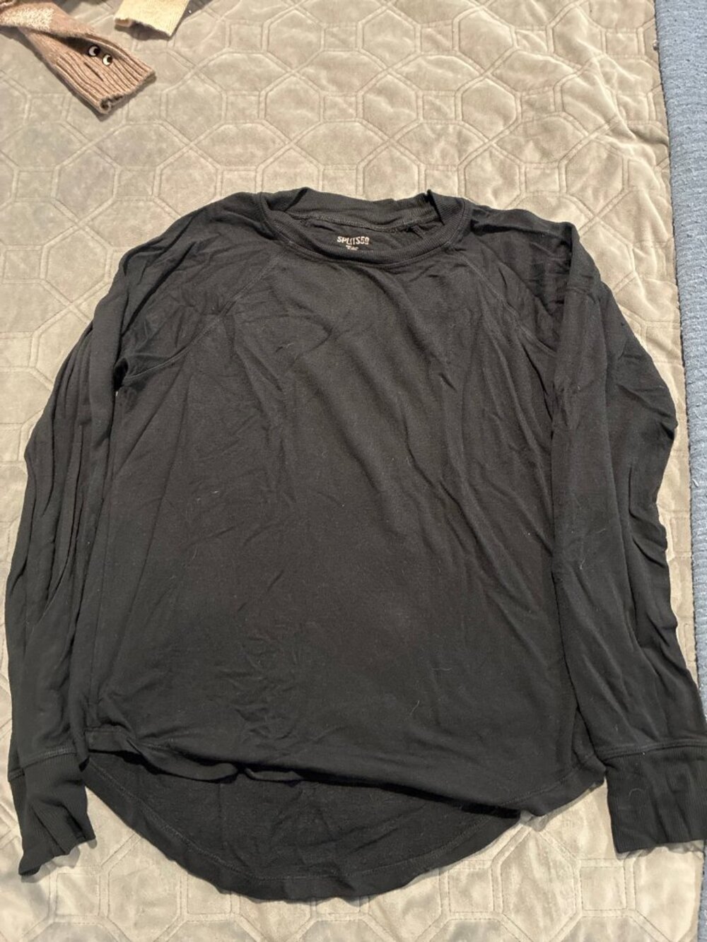 Splits59 Black Long Sleeve Athletic Top Size Small